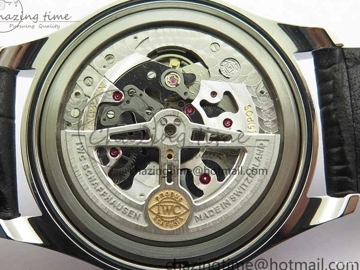 MIROTIME 0519 TimelessDesign Portuguese IW358304 ZF 1:1 Best Edition SS Blue Dial on Leather Strap A 7078